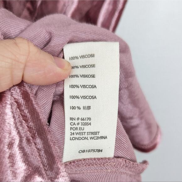 Free People Serious Swagger Pink Velvet Skirt Size S - Picture 7 of 7